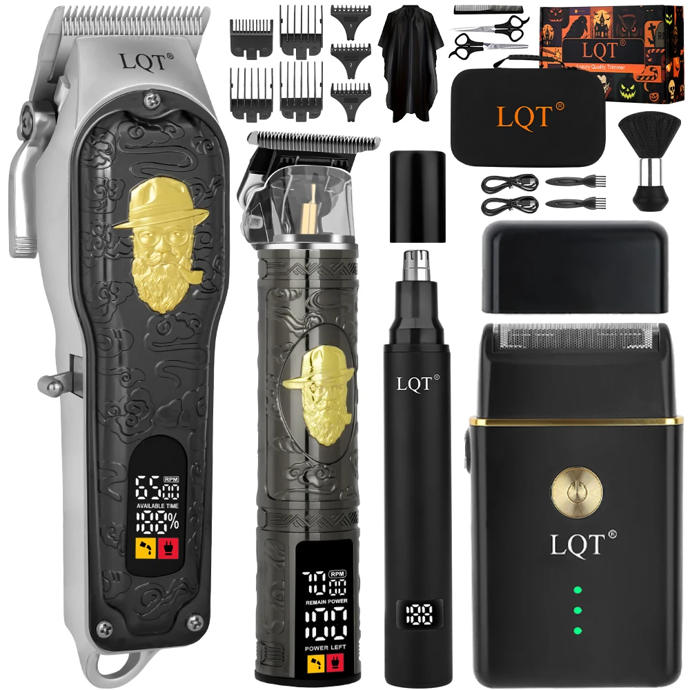 4pcs Professional hair tools, electric hair clippers for men, ear/nose hair trimmers & razors - sharp, cordless, USB charging
4pcs Professional hair tools, electric hair clippers for men, ear/nose hair trimmers & razors - sharp, cordless, USB charging