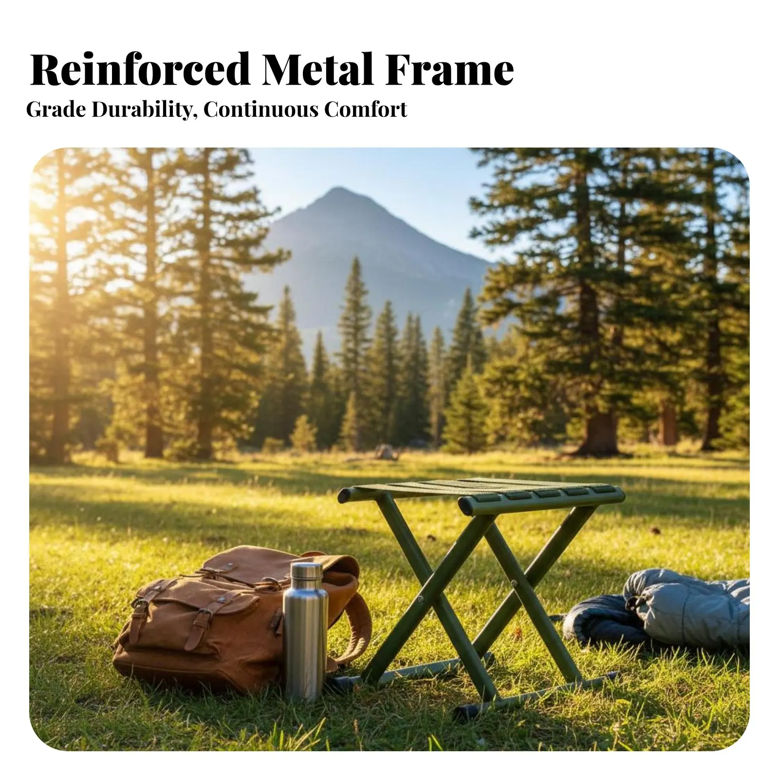 Foldable Stool Easy to Fold Outdoor Gear Lightweight space-saving Design for Hikers
Foldable Stool Easy to Fold Outdoor Gear Lightweight space-saving Design for Hikers