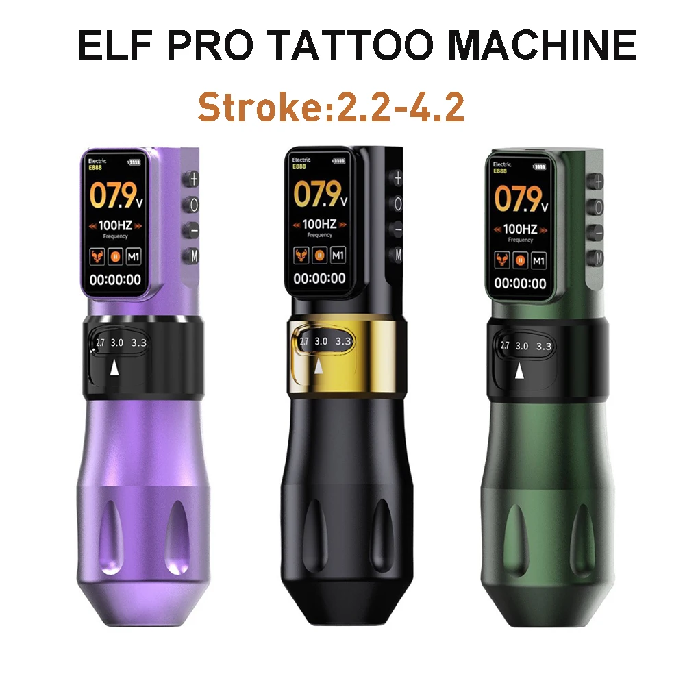 Pro Wireless Tattoo Machine Pen Power Supply Battery 1600mAh Adjustable Stroke 2.2-4.2MM Permanent Makeup Coreless Tattoo Gun
Pro Wireless Tattoo Machine Pen Power Supply Battery 1600mAh Adjustable Stroke 2.2-4.2MM Permanent Makeup Coreless Tattoo Gun