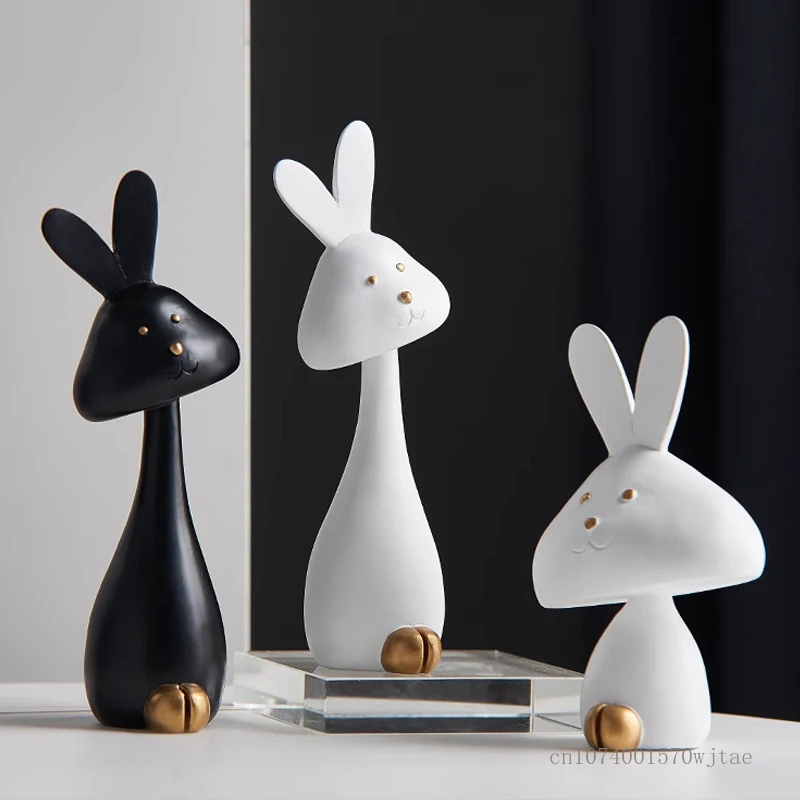 Nordic Tabletop Resin Rabbit Shaped Sculpture Ornaments, Children's Bedroom Room Decor, Living Room Home Office Decorations, 1Pc
Nordic Tabletop Resin Rabbit Shaped Sculpture Ornaments, Children's Bedroom Room Decor, Living Room Home Office Decorations, 1Pc