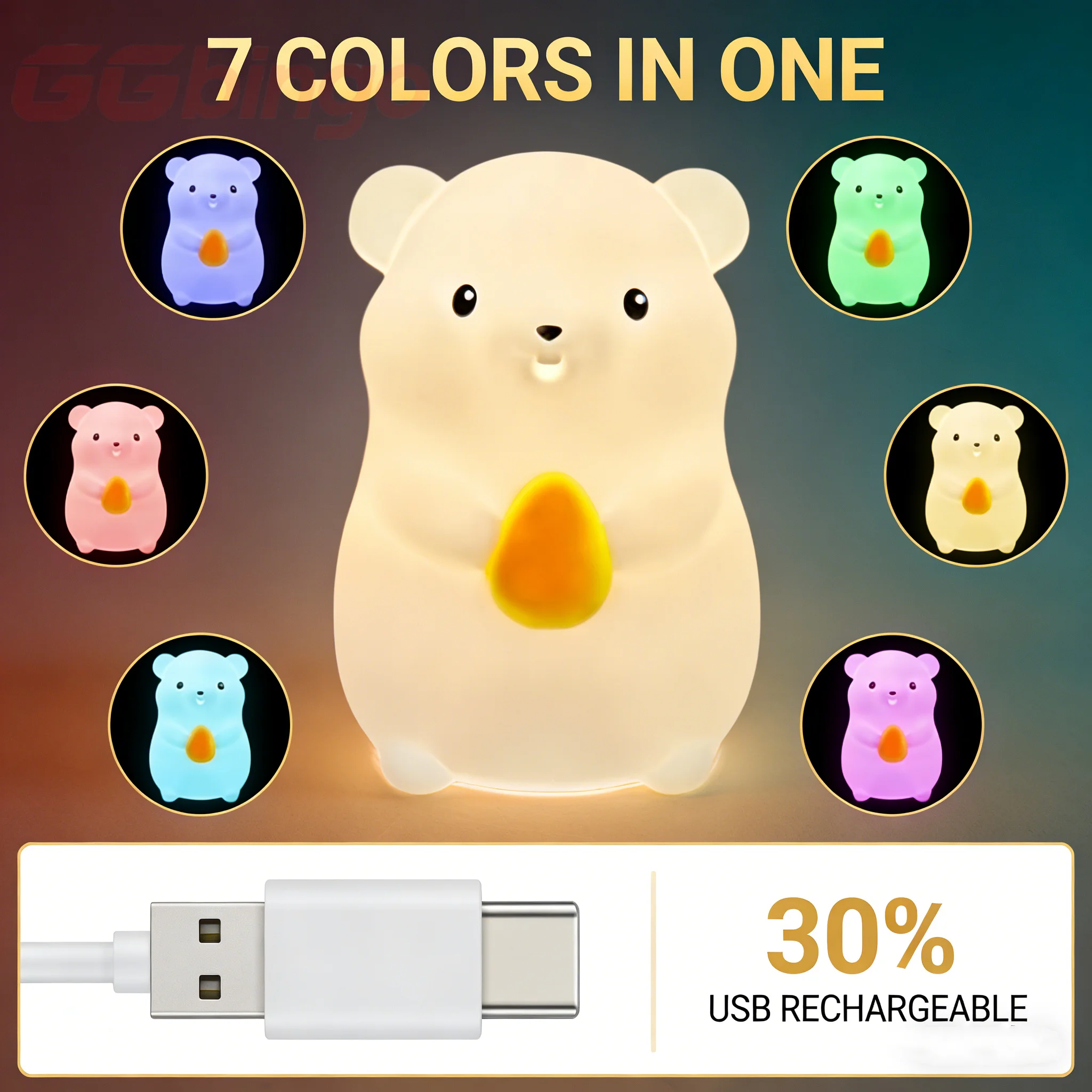 Перезаряжаемый через USB светодиодный ночник RGB - милая силиконовая лампа с мультяшным животным, сенсорное управление, единорог, овца, хомяк, дизайн для детей
Перезаряжаемый через USB светодиодный ночник RGB - милая силиконовая лампа с мультяшным животным, сенсорное управление, единорог, овца, хомяк, дизайн для детей
