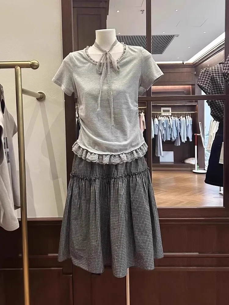 Retro Bla Plaid A-Line Skirt for Women Summer Thin New Design Sensation Wooden High Waist ort Skirt
Retro Bla Plaid A-Line Skirt for Women Summer Thin New Design Sensation Wooden High Waist ort Skirt