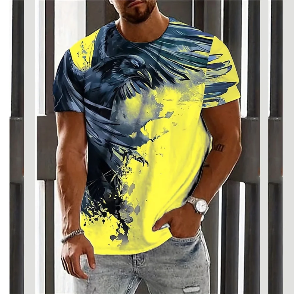 Men's Animal T-shirt 3D Eagle Printing Men's Top Casual Short Sleeve Simple T-shirt Summer O-Neck T-shirt Men's Large Clothe
Men's Animal T-shirt 3D Eagle Printing Men's Top Casual Short Sleeve Simple T-shirt Summer O-Neck T-shirt Men's Large Clothe