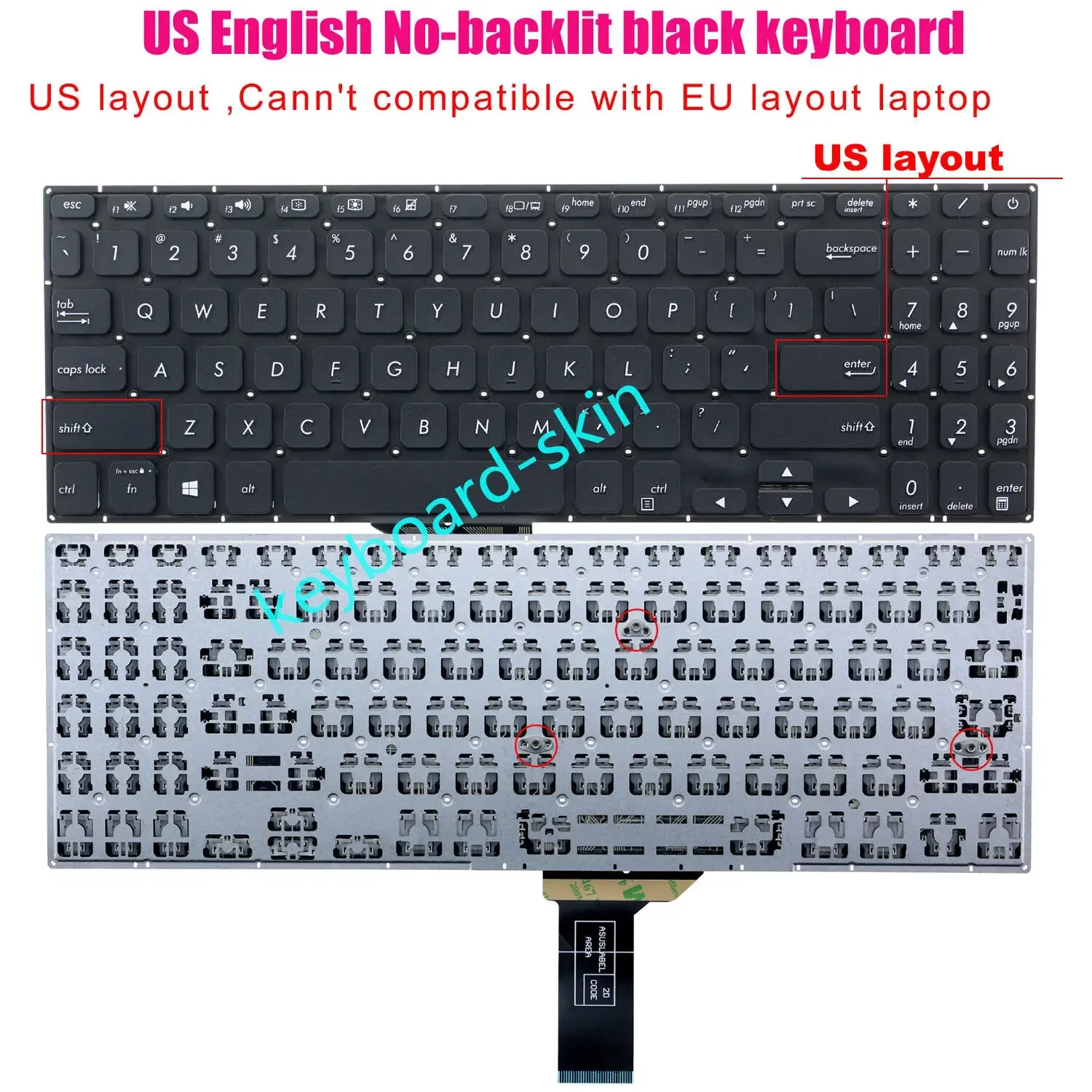 Новая черная клавиатура США без подсветки для Asus VivoBook S530 S530UN S530FA S5300 S5300FN X530 X530U X530F K530 K530UA Y5100U Y5100UB
Новая черная клавиатура США без подсветки для Asus VivoBook S530 S530UN S530FA S5300 S5300FN X530 X530U X530F K530 K530UA Y5100U Y5100UB
