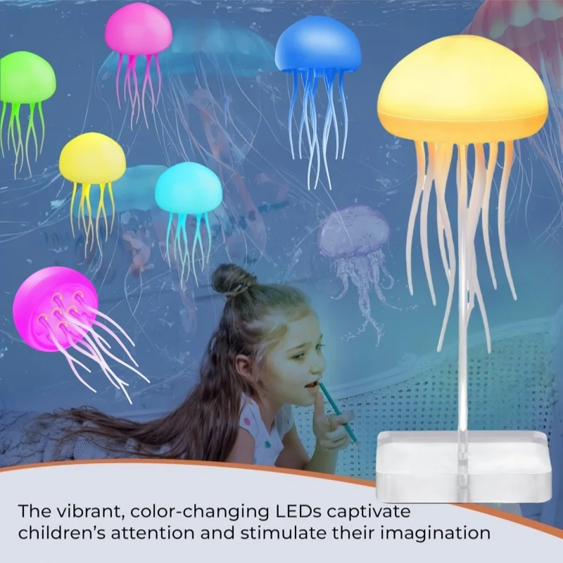 Cartoon Dancing Jellyfish Night Light RGB Gradient Cute Jellyfish Bedside Lamp Voice Control Bedroom Reading Desk Lamp
Cartoon Dancing Jellyfish Night Light RGB Gradient Cute Jellyfish Bedside Lamp Voice Control Bedroom Reading Desk Lamp