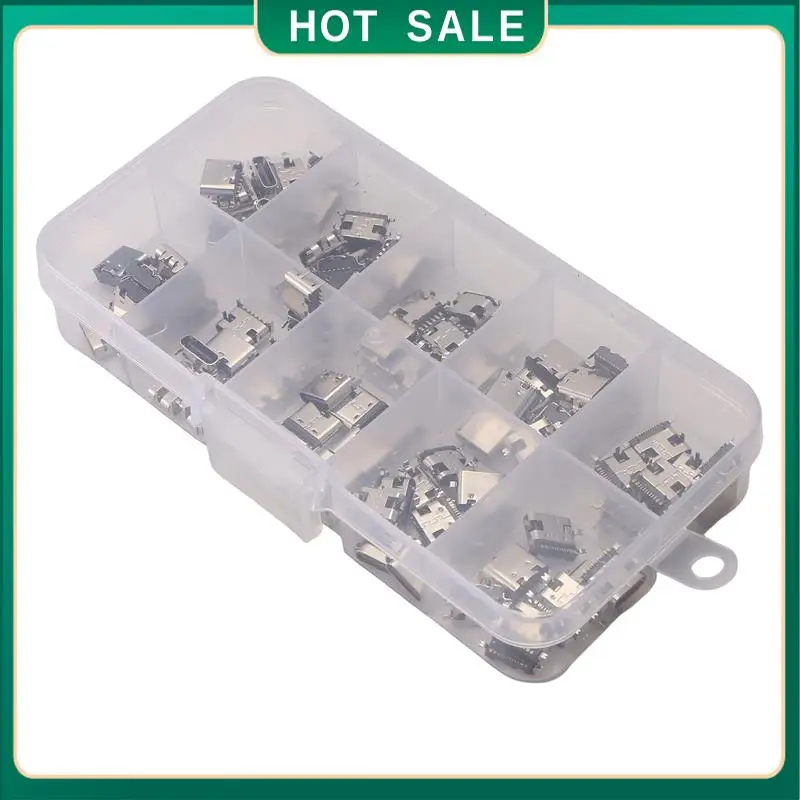 My Home 100 шт./лот, 10 моделей, USB-разъемы для зарядки Type-C, смешанные 6-контактные и 16-контактные разъемы для ремонта телефонов и цифровых продуктов
My Home 100 шт./лот, 10 моделей, USB-разъемы для зарядки Type-C, смешанные 6-контактные и 16-контактные разъемы для ремонта телефонов и цифровых продуктов