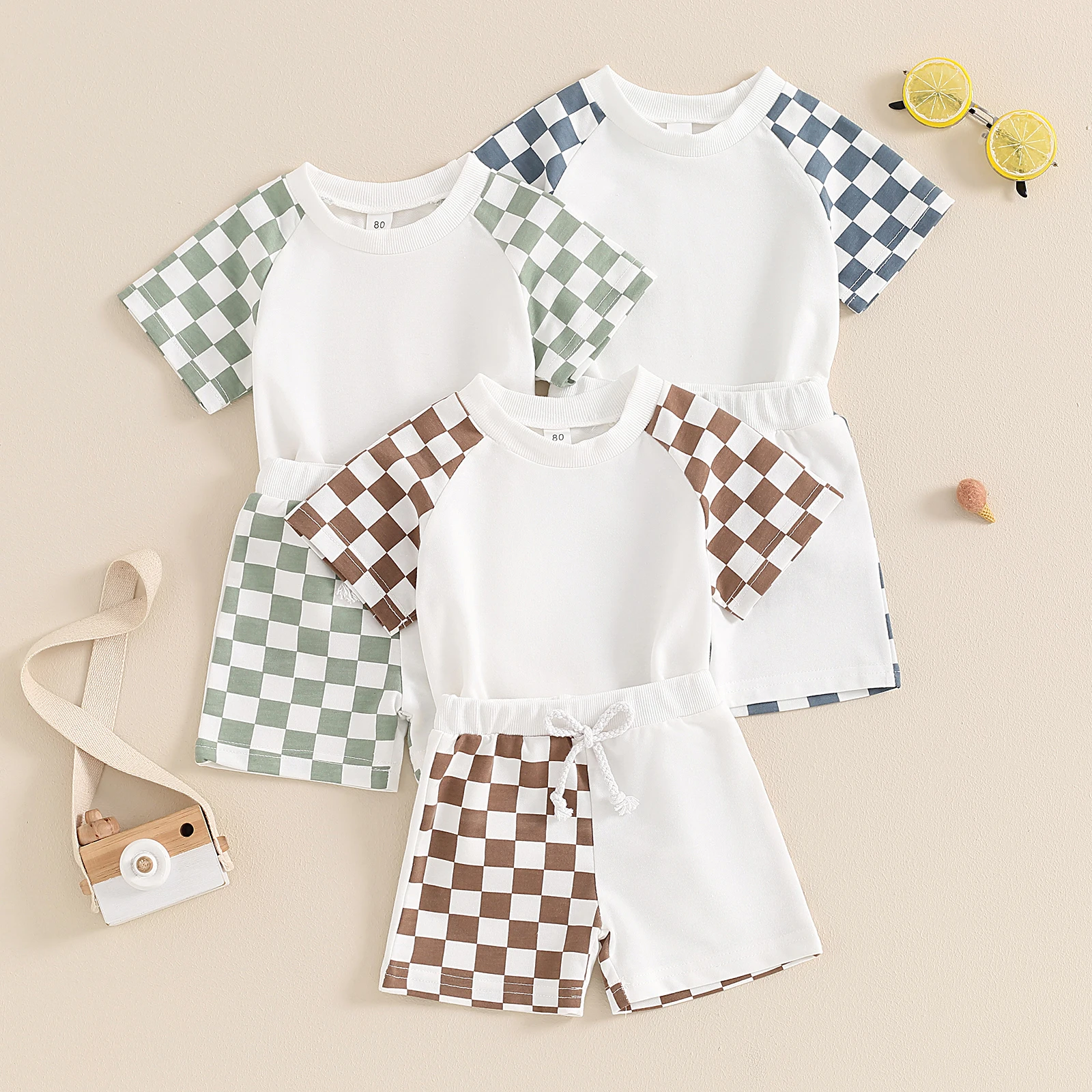 Lioraitiin Toddler Kids Boys Clothes Set Plaid Short Sleeve Crew Neck T-shirt with Elastic Waist Shorts Set Summer Outfit
Lioraitiin Toddler Kids Boys Clothes Set Plaid Short Sleeve Crew Neck T-shirt with Elastic Waist Shorts Set Summer Outfit