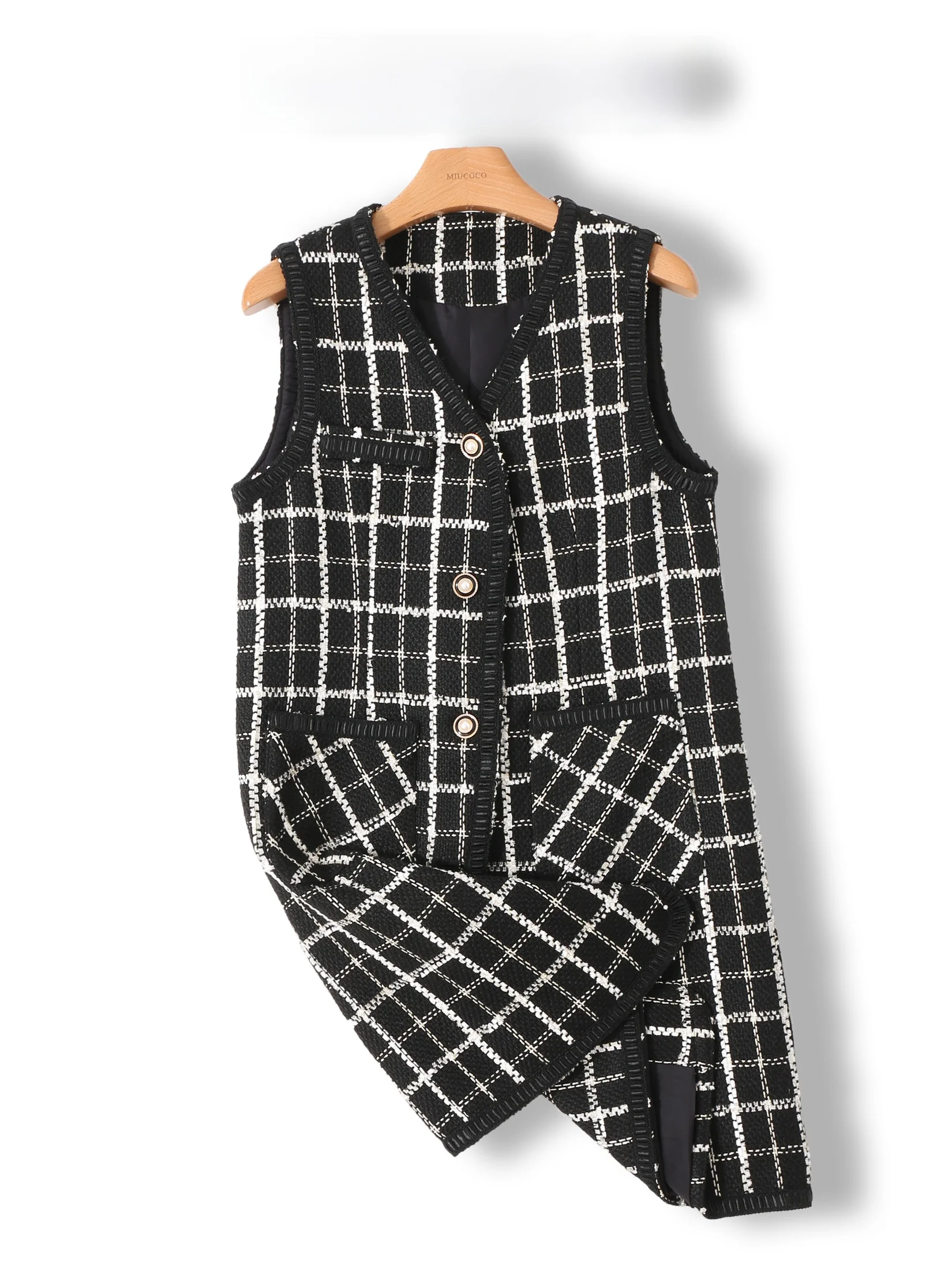 Elegant Black White Plaid Vest Dress Women's Fashion Autumn Winter A-Line Skirt Style V-Neck Sleeveless Midi Dress
Elegant Black White Plaid Vest Dress Women's Fashion Autumn Winter A-Line Skirt Style V-Neck Sleeveless Midi Dress