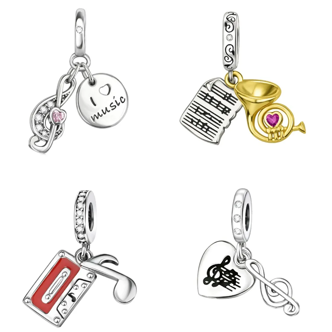 925 sterling silver pendant music symbol beads compatible with original bracelet necklace for men and women DIY jewelry gifts
925 sterling silver pendant music symbol beads compatible with original bracelet necklace for men and women DIY jewelry gifts