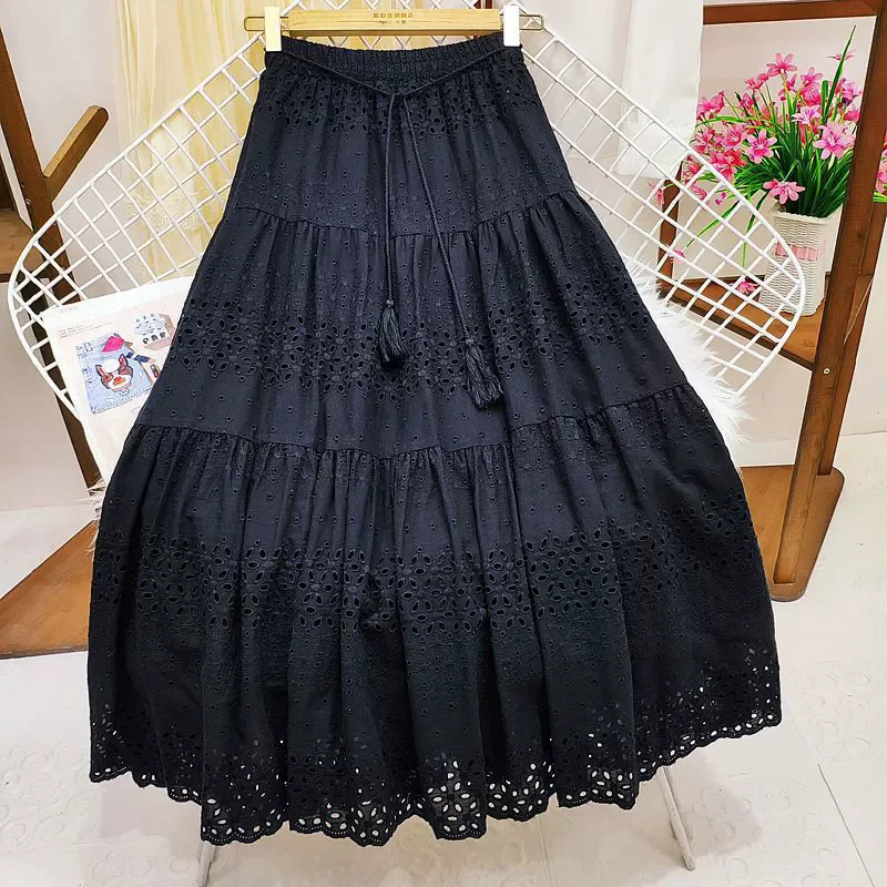 Hollow Lace High Waist Skirt Pleated A-Line High Street Elegant Wedding Guest Sweet Skirts 2025
Hollow Lace High Waist Skirt Pleated A-Line High Street Elegant Wedding Guest Sweet Skirts 2025