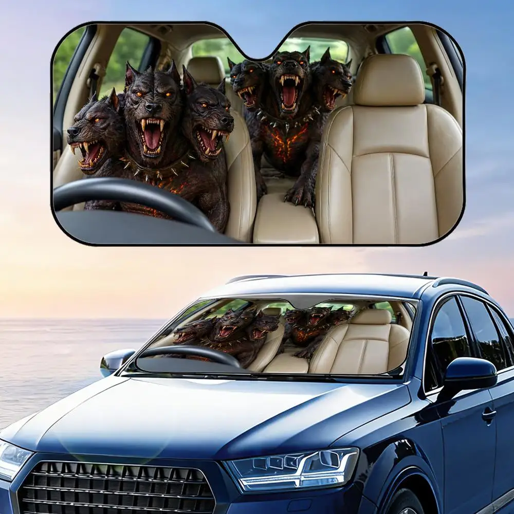 Funny Cerberus Driving Sun Visor Foldable Universal Car Windshield Sun Shade UV Protection Heat Insulation Foldable Cover
Funny Cerberus Driving Sun Visor Foldable Universal Car Windshield Sun Shade UV Protection Heat Insulation Foldable Cover