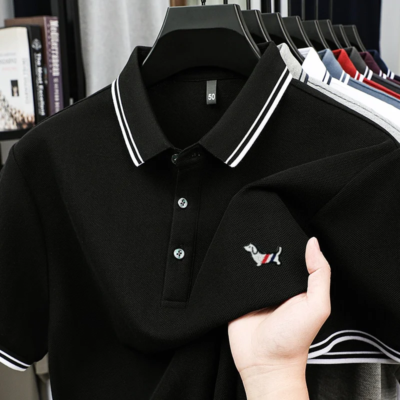 100% pure cotton summer men's customized small dog relief design short sleeve new slim fit polo shirt breathable comfort T-shirt
100% pure cotton summer men's customized small dog relief design short sleeve new slim fit polo shirt breathable comfort T-shirt