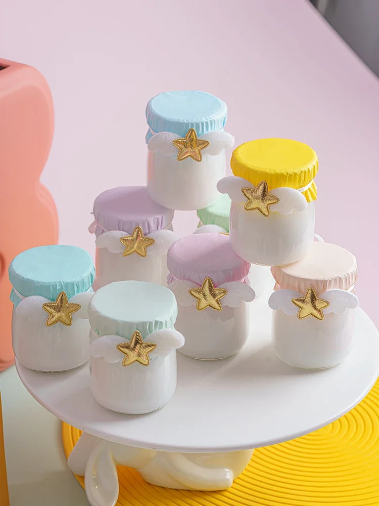 Simulation pudding yogurt model children's wings baby feast one year old cute dessert table decoration layout photo props
Simulation pudding yogurt model children's wings baby feast one year old cute dessert table decoration layout photo props