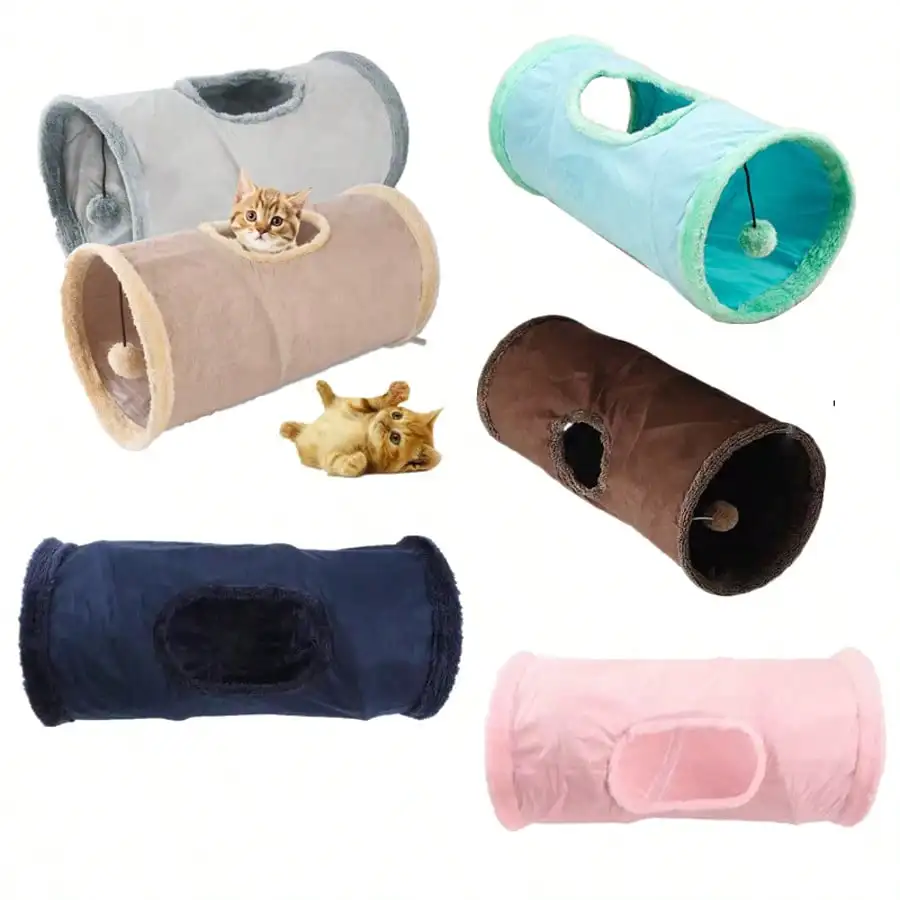 1pc Suede Fabric Pet Cat Tunnel With Puffball, Cat/Dog Toy
1pc Suede Fabric Pet Cat Tunnel With Puffball, Cat/Dog Toy