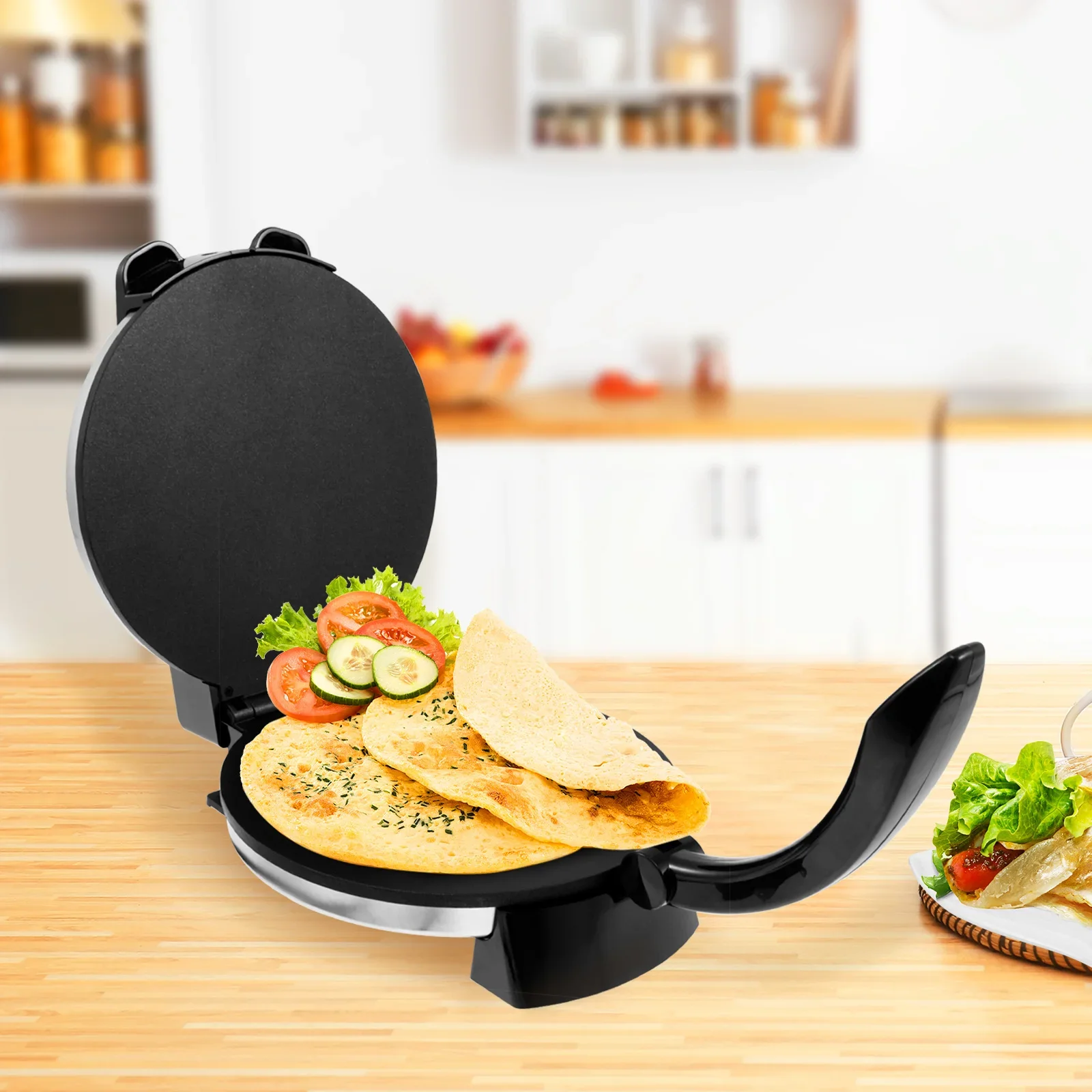 Roti Maker with Removable Handle Electric Tortilla Press Nonstick Tortilla Maker Compact Chapati Maker Machine Multifunctional
Roti Maker with Removable Handle Electric Tortilla Press Nonstick Tortilla Maker Compact Chapati Maker Machine Multifunctional