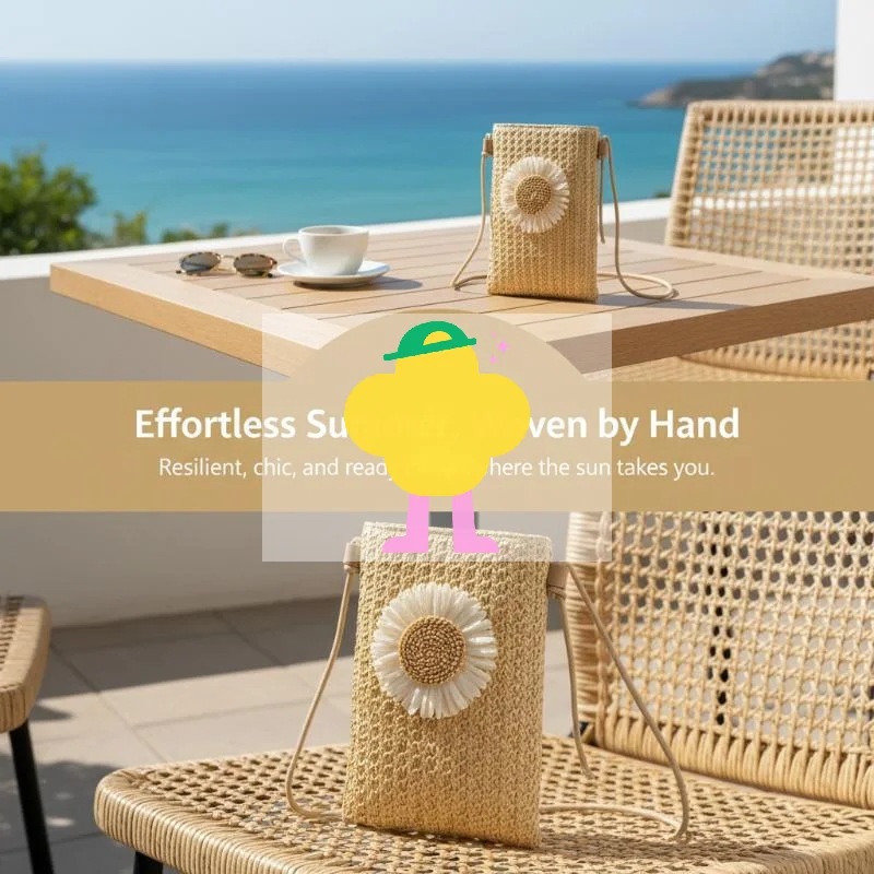 Sunflower Straw Woven Crossbody Bag Mini Bohemian Phone Bag Summer Beach Shoulder Bag For Women Casual Vacation Handbag Purse
Sunflower Straw Woven Crossbody Bag Mini Bohemian Phone Bag Summer Beach Shoulder Bag For Women Casual Vacation Handbag Purse