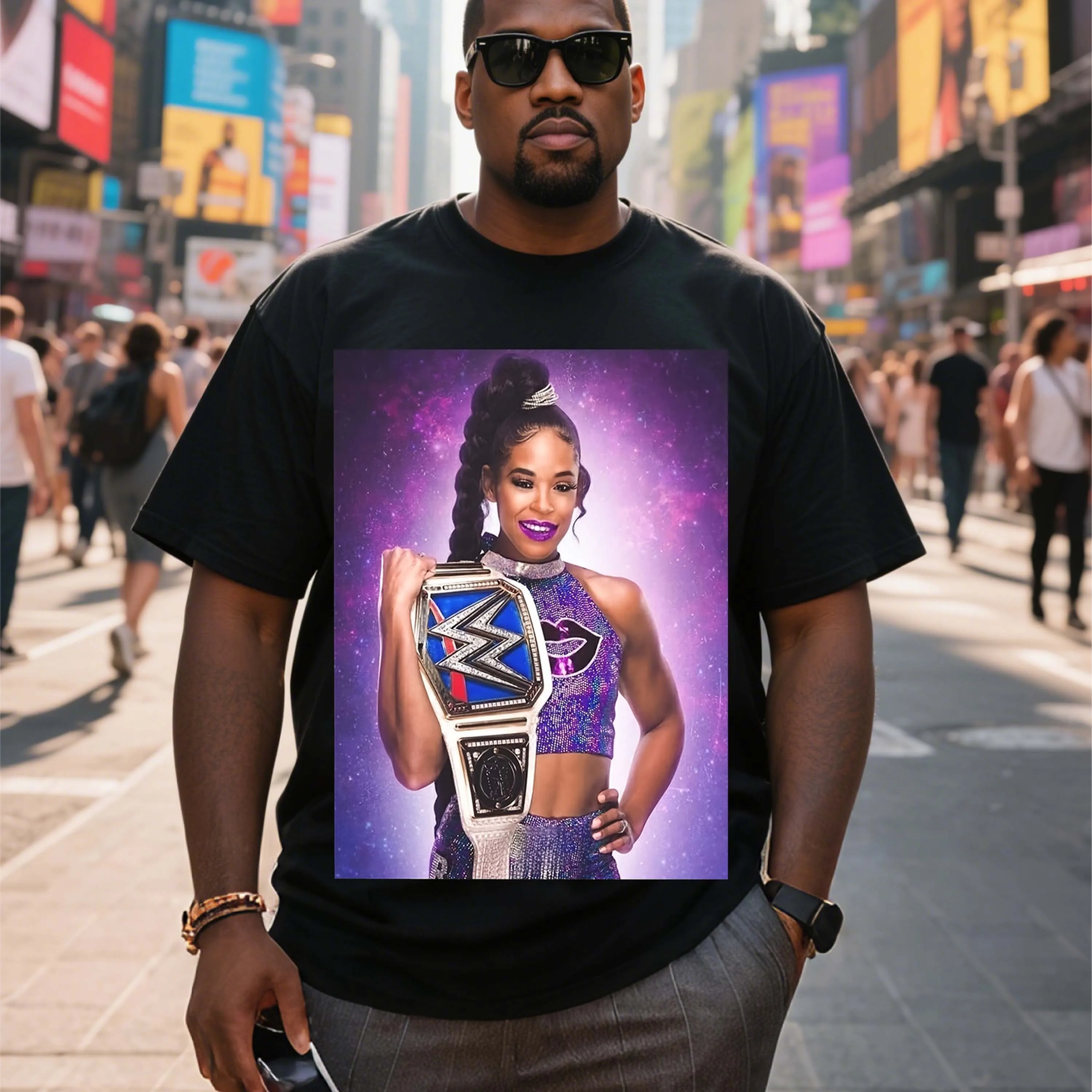 Plus Size Wrestling Champion Graphic Black Short Sleeve T-Shirt Suitable for Outdoor Leisure Wear in Summer
Plus Size Wrestling Champion Graphic Black Short Sleeve T-Shirt Suitable for Outdoor Leisure Wear in Summer