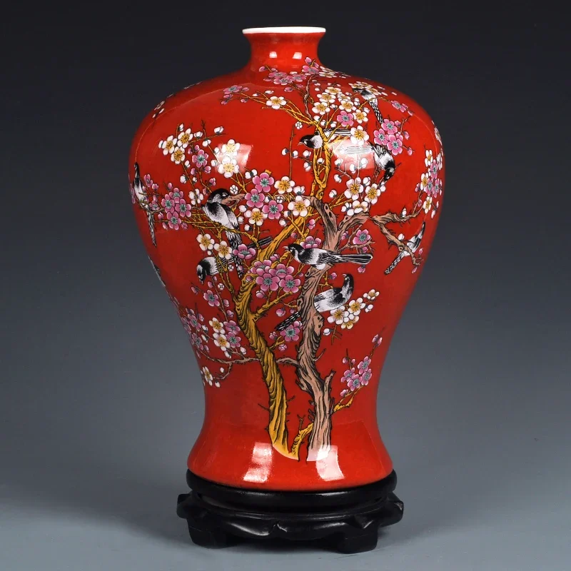 Red Porcelain Vase Cherry Flower and Bird Ceramic Vase Red Chinese Home Decoration Living Room Accessories Ceramic Vase Decal
Red Porcelain Vase Cherry Flower and Bird Ceramic Vase Red Chinese Home Decoration Living Room Accessories Ceramic Vase Decal