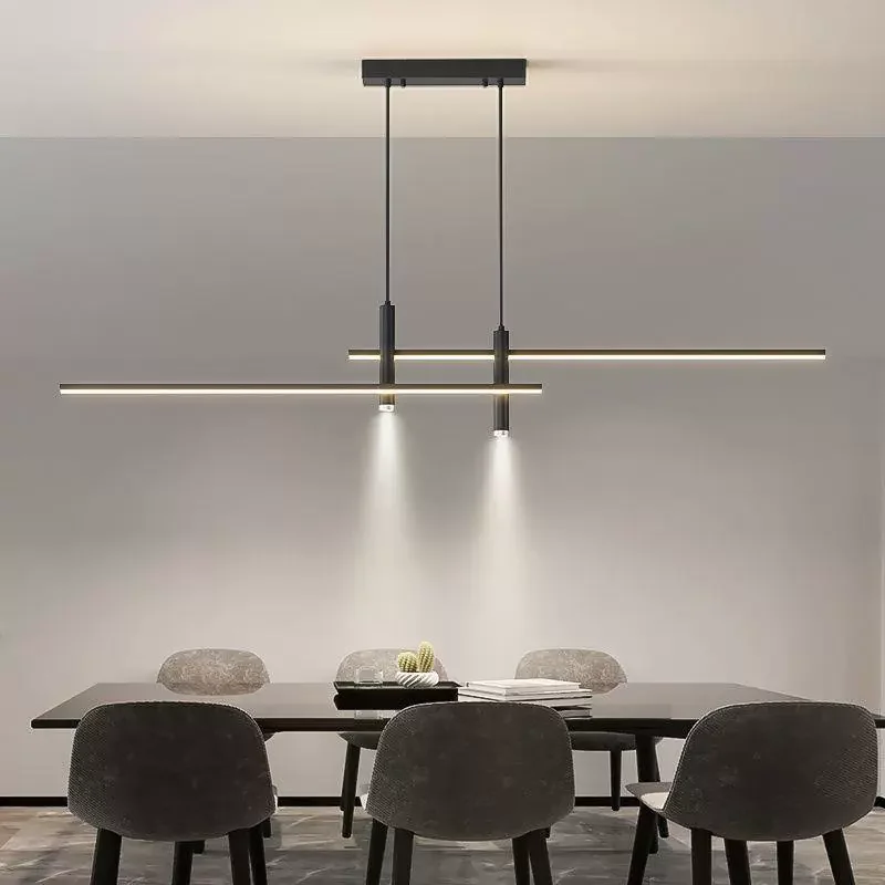 LED Modern Black Linear Chandelier for dining room Creative Hanging Lamp for Kitchen Island Dining Table Office Study Lighting
LED Modern Black Linear Chandelier for dining room Creative Hanging Lamp for Kitchen Island Dining Table Office Study Lighting