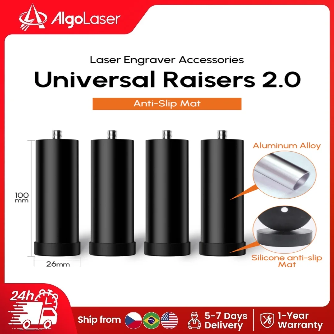 Algolaser Laser Engraving Machine Riser Legs 4PCS Non-Slip Elevation Feet Stand for PIXI/Alpha/Delta/DIY KIT Heat Dissipation Stable Support
Algolaser Laser Engraving Machine Riser Legs 4PCS Non-Slip Elevation Feet Stand for PIXI/Alpha/Delta/DIY KIT Heat Dissipation Stable Support