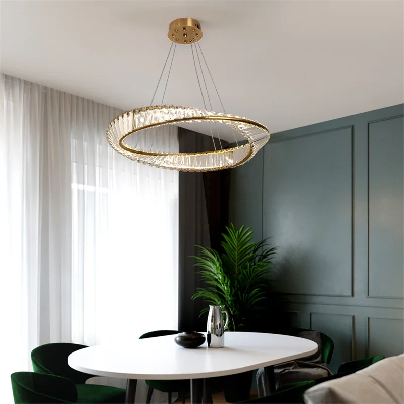 Modern Luxury Crystal Chandelier Möbius Ring Pendant Light LED Wave Ceiling Lamp for Living Dining Room Bedroom Hanging Fixture
Modern Luxury Crystal Chandelier Möbius Ring Pendant Light LED Wave Ceiling Lamp for Living Dining Room Bedroom Hanging Fixture