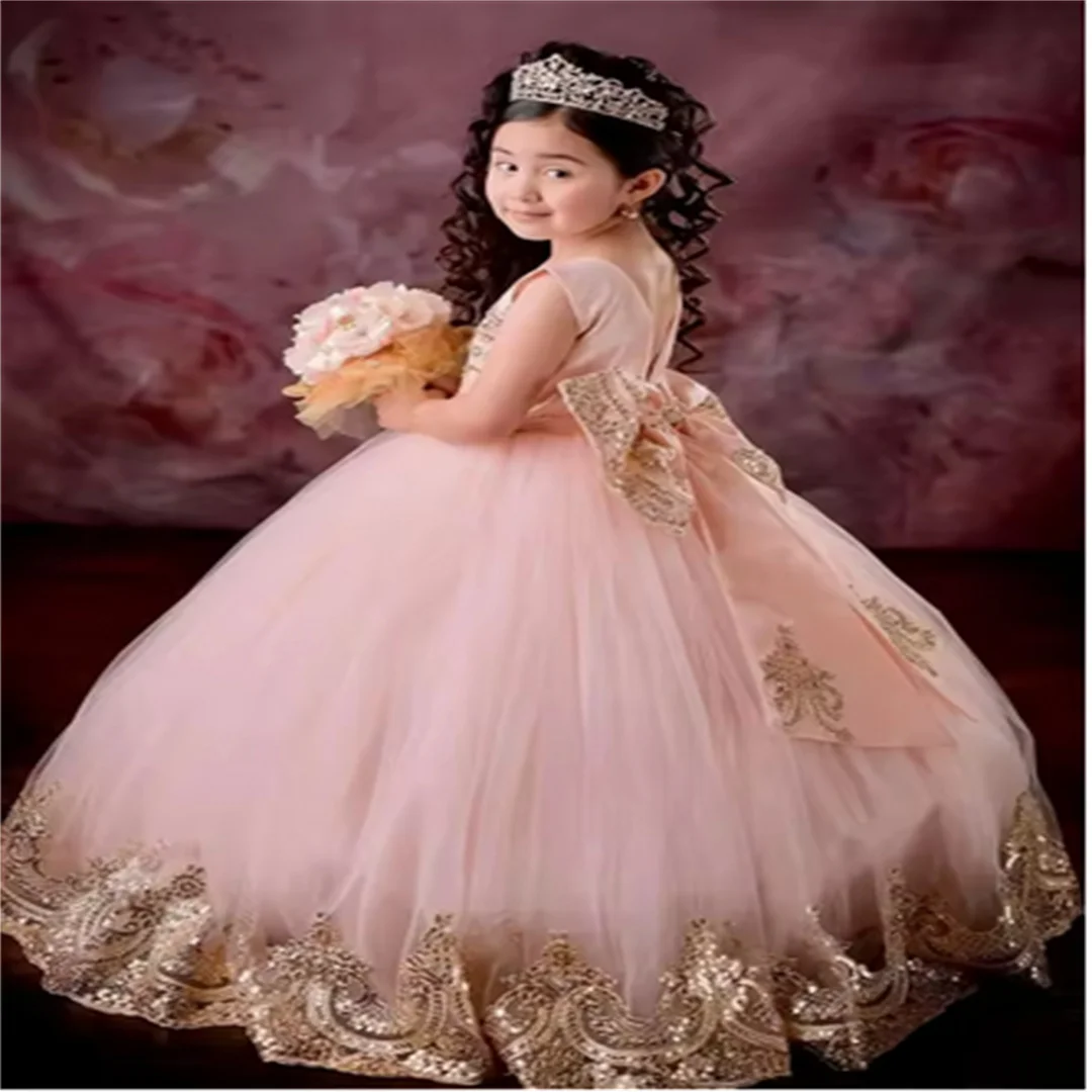 Wedding Birthday Pink Girls Pageant Dress Gold Applique Flower Girl Dress for Wedding Todller Birthday Party Prom Ball Gown
Wedding Birthday Pink Girls Pageant Dress Gold Applique Flower Girl Dress for Wedding Todller Birthday Party Prom Ball Gown
