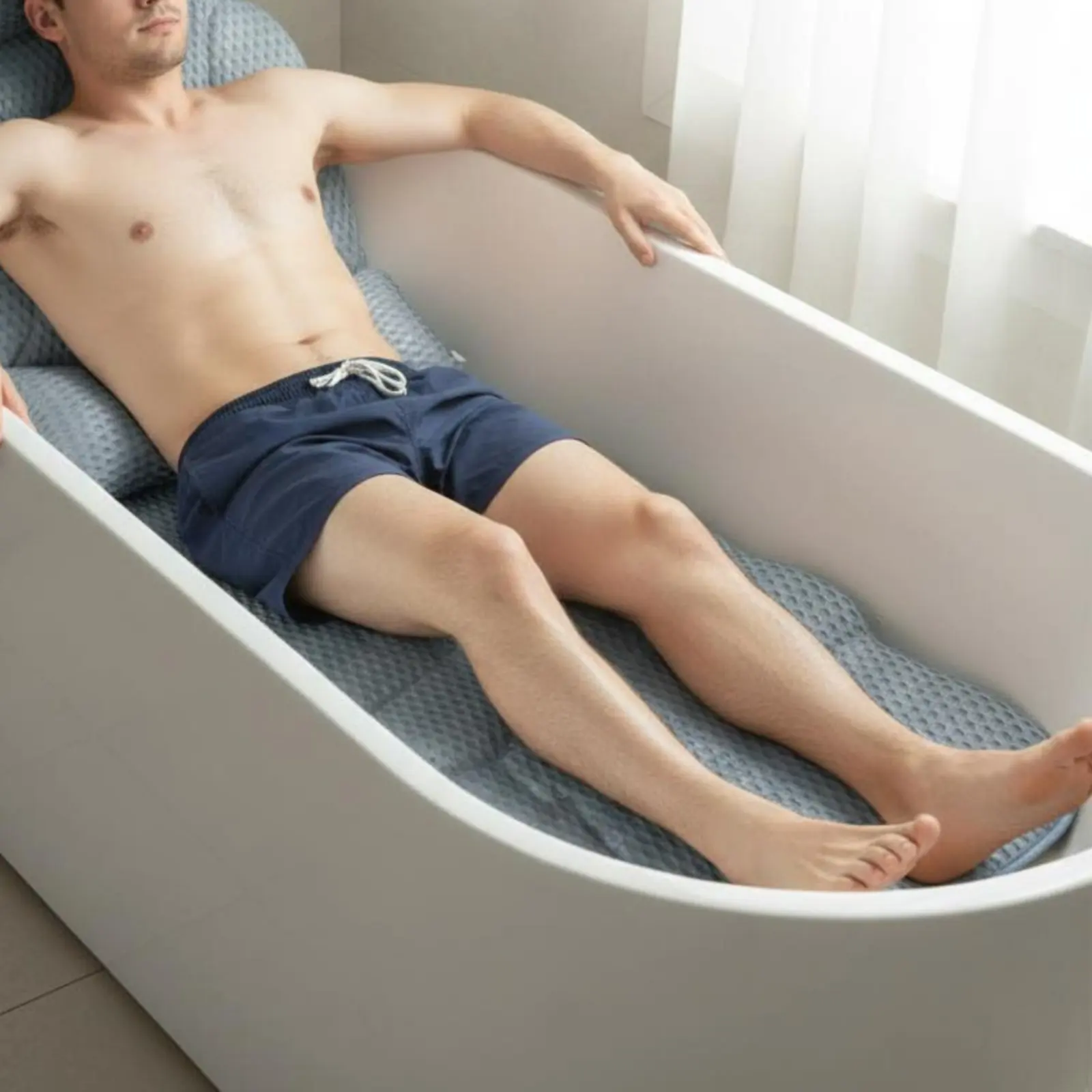 Spa Bath Mat with Headrest Breathable Mesh Full Physique Bath Pillow Bathtub Cushioning Mat Ergonomic Design
Spa Bath Mat with Headrest Breathable Mesh Full Physique Bath Pillow Bathtub Cushioning Mat Ergonomic Design