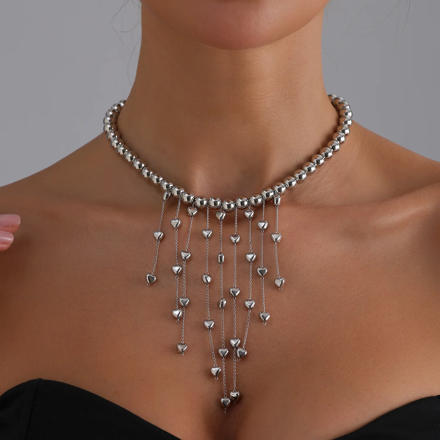 Y2K Heart Tassel Ball Beaded Necklace for Women Boho Elegant Clavicle Chain Choker Exquisite Party Gift Jewelry Accessories
Y2K Heart Tassel Ball Beaded Necklace for Women Boho Elegant Clavicle Chain Choker Exquisite Party Gift Jewelry Accessories