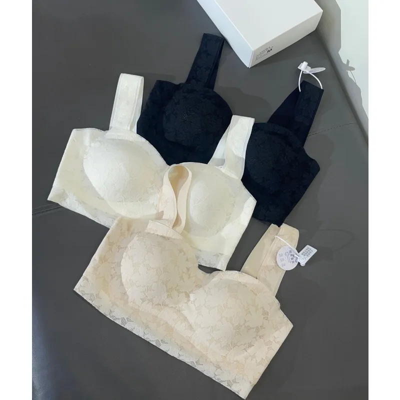 La noble lady perl new non-marking one-piece fixed cup lace beauty back underwear soft high elastic non-empty cup bra
La noble lady perl new non-marking one-piece fixed cup lace beauty back underwear soft high elastic non-empty cup bra