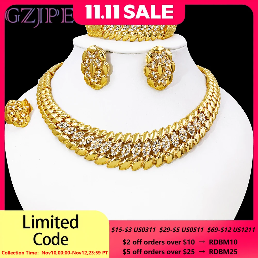 Высокое качество Дубай позолоченный комплект ювелирных изделий для женщин Роскошный дизайн ожерелье с шипами серьги браслет кольцо для свадебной вечеринки подарок
Высокое качество Дубай позолоченный комплект ювелирных изделий для женщин Роскошный дизайн ожерелье с шипами серьги браслет кольцо для свадебной вечеринки подарок