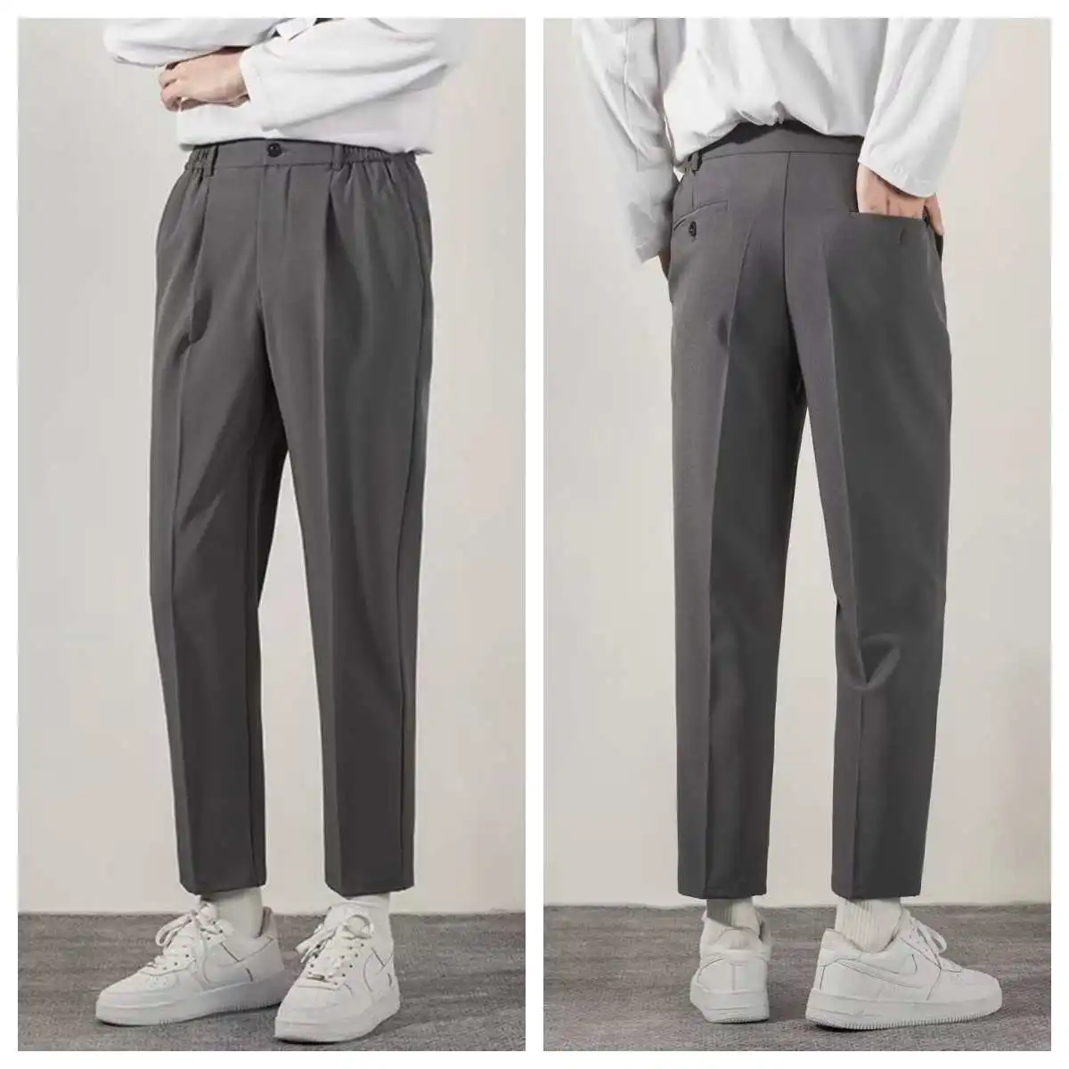 Busin Casual Men's Summer Trousers 209 Straight Leg Pants 9 Point Stitching Travel Suitable Long Cotton Fibre Blend 
Busin Casual Men's Summer Trousers 209 Straight Leg Pants 9 Point Stitching Travel Suitable Long Cotton Fibre Blend