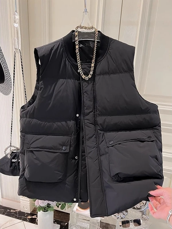 Женский пуховый хлопковый жилет 2022, осень-зима, новый корейский свободный ор, повседневная куртка с воротником, верхняя одежда, накладка на плечо
Женский пуховый хлопковый жилет 2022, осень-зима, новый корейский свободный ор, повседневная куртка с воротником, верхняя одежда, накладка на плечо