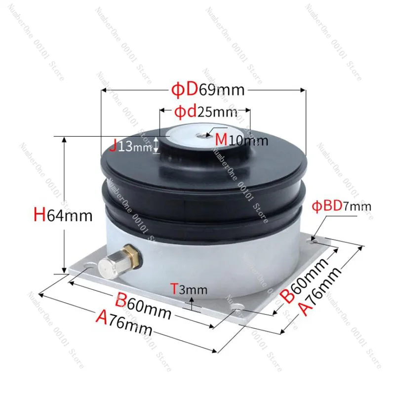 Maintenance-free air pad isolation 5801, precision equipment air spring vibration damper - low 3Hz natural frequency
Maintenance-free air pad isolation 5801, precision equipment air spring vibration damper - low 3Hz natural frequency