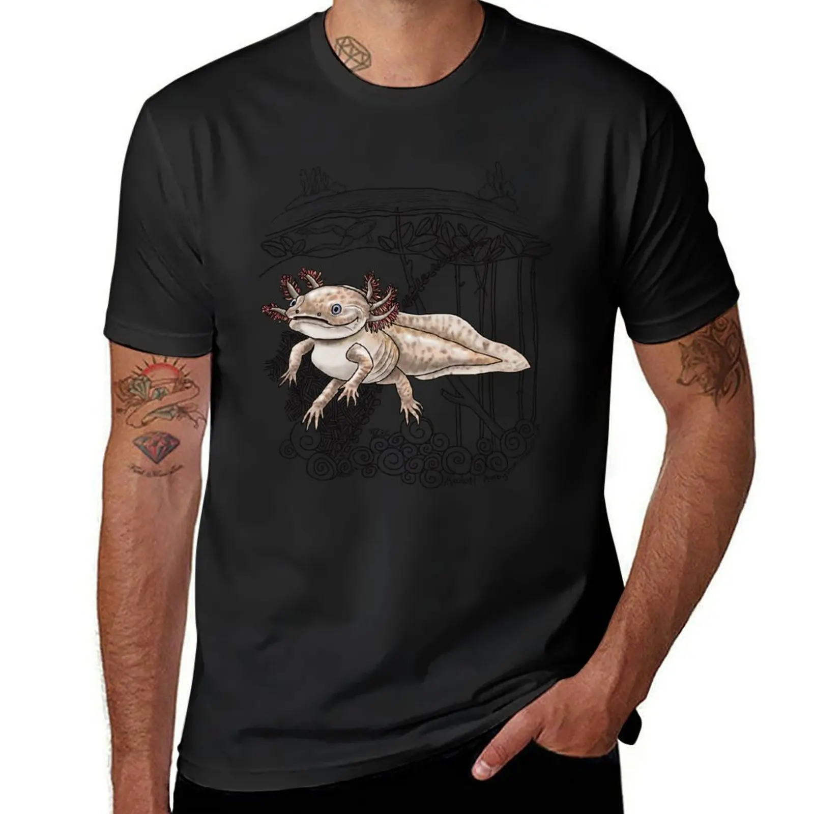 The endangered Axolotl in it's native lake T-Shirt sports fans tees quick-drying men clothing
The endangered Axolotl in it's native lake T-Shirt sports fans tees quick-drying men clothing