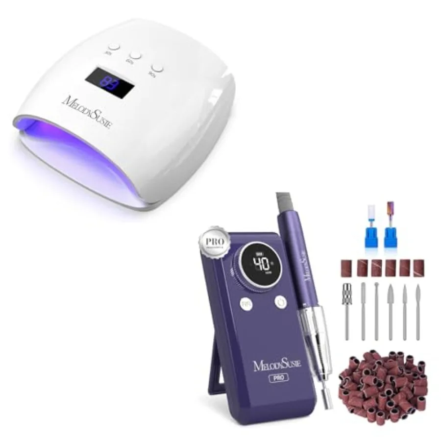 UV Nail Lamp Plus30I 54W UV Light for Gel Nails with Melodysusie Professional 2 in 1 Nail Drill Kit 40 000 RPM MB420G Purple
UV Nail Lamp Plus30I 54W UV Light for Gel Nails with Melodysusie Professional 2 in 1 Nail Drill Kit 40 000 RPM MB420G Purple