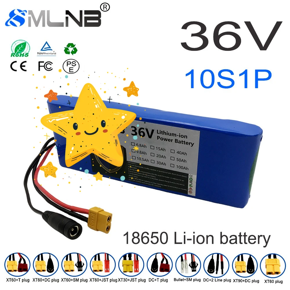 100% NEW 10S2P 18650 36V 6800mAh Lithium Battery Pack Built-in BMS,For Electric 36V Scooter Bicycle
100% NEW 10S2P 18650 36V 6800mAh Lithium Battery Pack Built-in BMS,For Electric 36V Scooter Bicycle