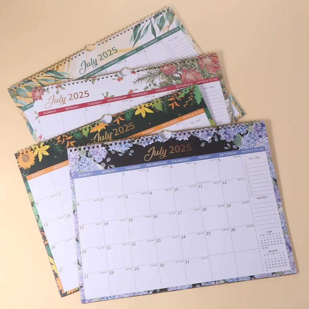 Creative Wall Calendar Spacious Monthly Layout Coil Calendar Thick Paper with Waterproof Cover 18-Month Calendar Wall Mount
Creative Wall Calendar Spacious Monthly Layout Coil Calendar Thick Paper with Waterproof Cover 18-Month Calendar Wall Mount