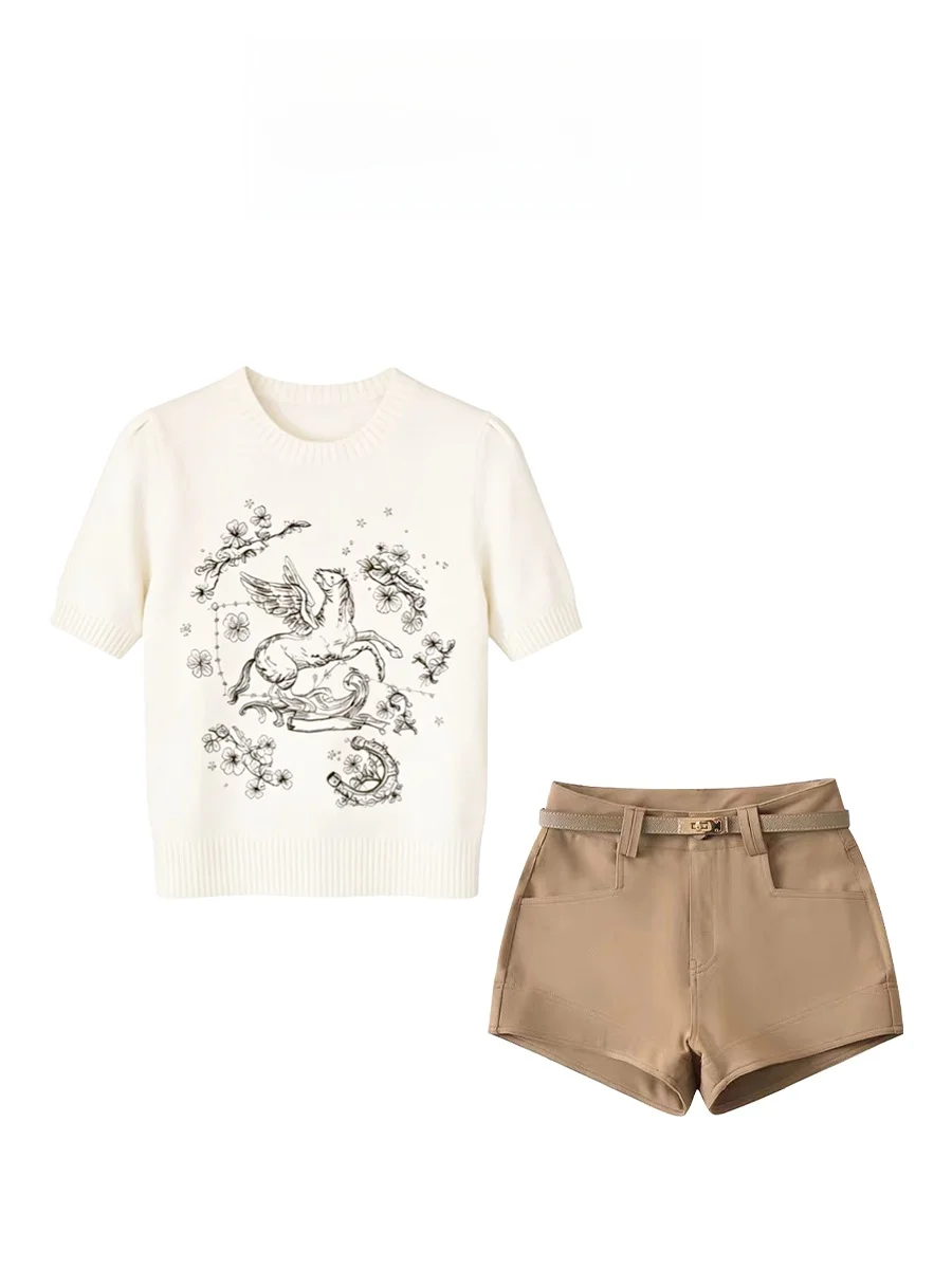 Parkyeon Design Sensual Summer Initial Pure Desire Print Short Sleeve T-Shirt Women's Top Versatile Shorts Casual Fashion Set
Parkyeon Design Sensual Summer Initial Pure Desire Print Short Sleeve T-Shirt Women's Top Versatile Shorts Casual Fashion Set
