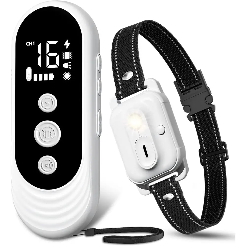 Rechargeable Waterproof Remote Dog Training Collar, Shock & Vibration for Small to Large Dogs, 8-120 lbs
Rechargeable Waterproof Remote Dog Training Collar, Shock & Vibration for Small to Large Dogs, 8-120 lbs