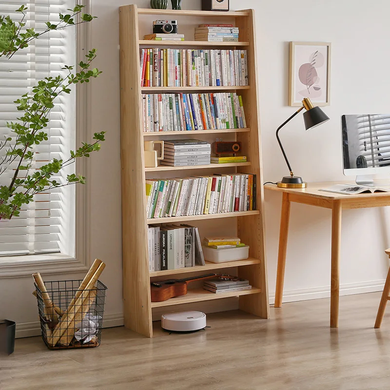 Solid wood bookshelf against the wall Household simple study shelf Layer shelf Creative trapezoidal living room study
Solid wood bookshelf against the wall Household simple study shelf Layer shelf Creative trapezoidal living room study