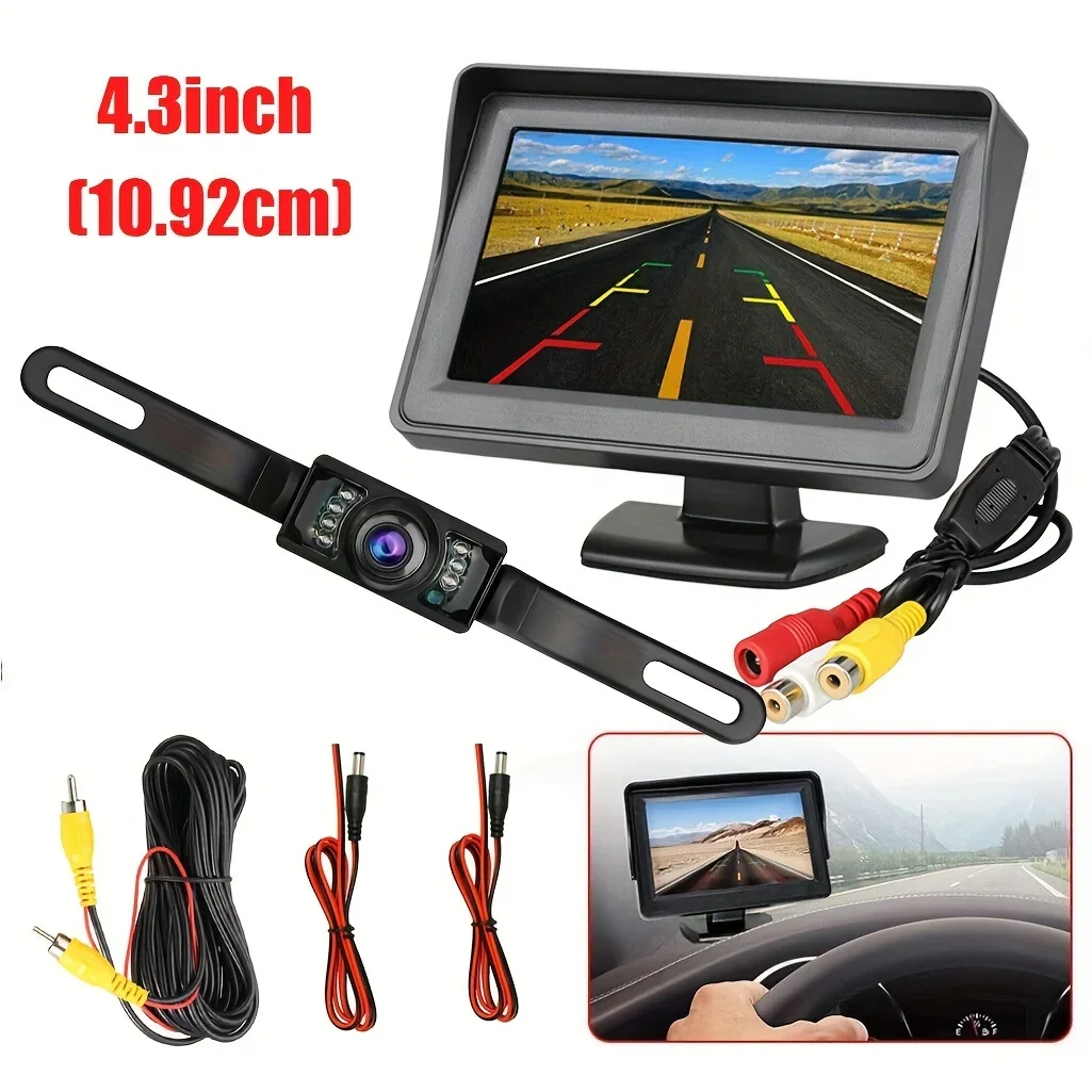 Car Rear View Backup Camera 8led Waterproof HD Camera 4.3inch HD Display LCD Monitor Full Set Parking System For Pickup Van RV
Car Rear View Backup Camera 8led Waterproof HD Camera 4.3inch HD Display LCD Monitor Full Set Parking System For Pickup Van RV