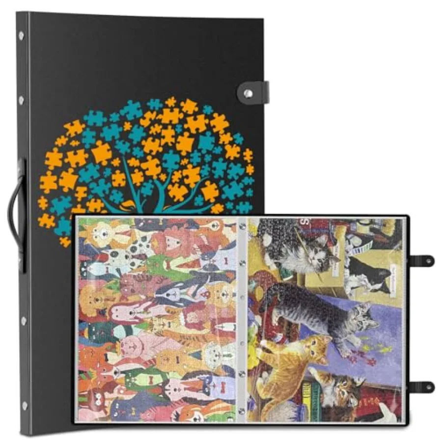 Puzzle Storage Folder for 1000 Pieces with 24 Sheets/48 Puzzles, Large Capacity Portable Puzzle Album to Store Finished Puzzles
Puzzle Storage Folder for 1000 Pieces with 24 Sheets/48 Puzzles, Large Capacity Portable Puzzle Album to Store Finished Puzzles