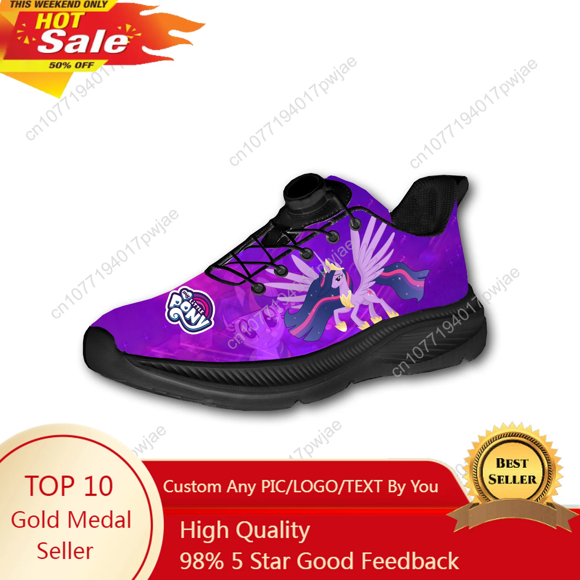 My Little Pony Twilight Sparkle Men Women Running Off-road Shoes Laceless Rotating Button Sports Hiking Leisure Custom Sneaker
My Little Pony Twilight Sparkle Men Women Running Off-road Shoes Laceless Rotating Button Sports Hiking Leisure Custom Sneaker