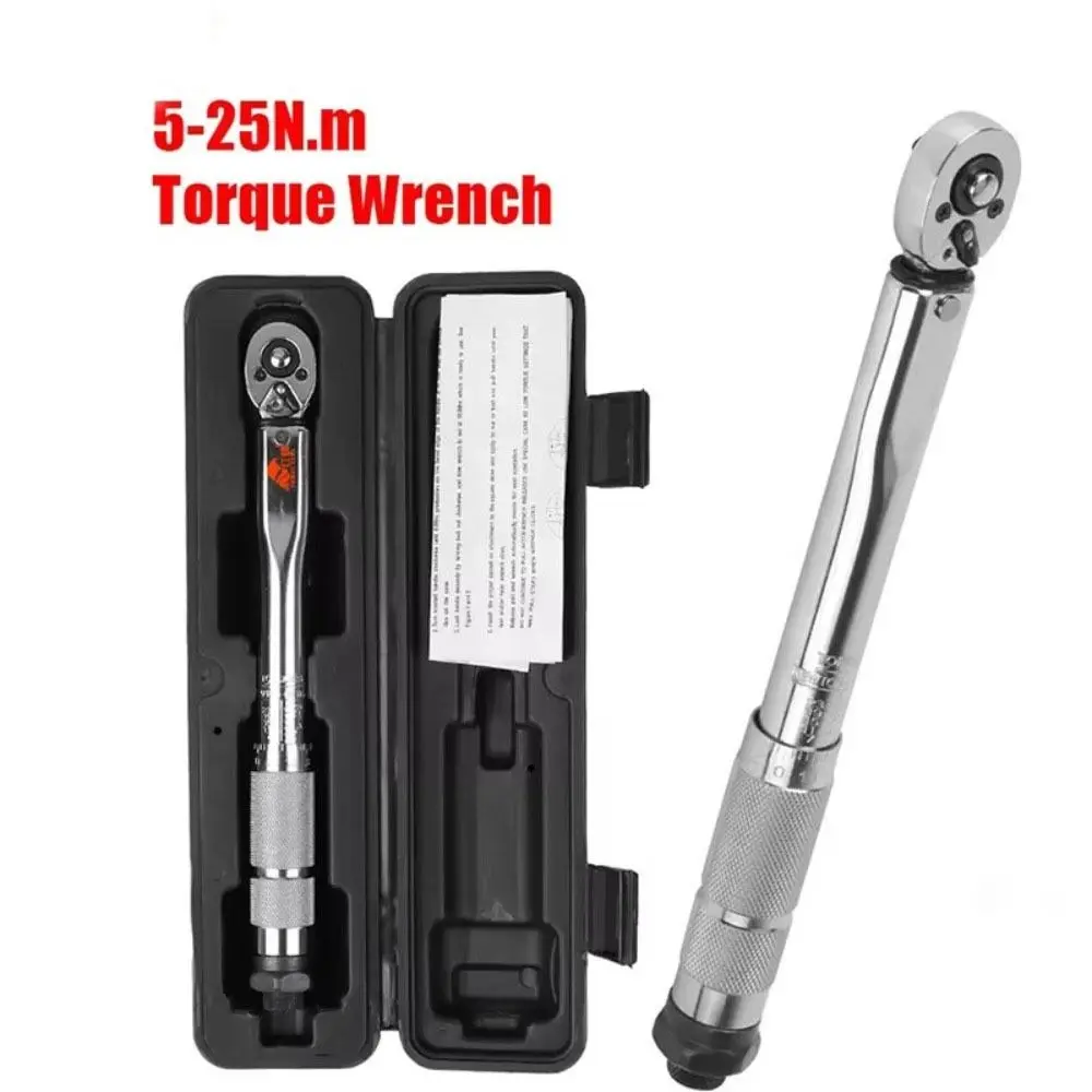 5-25N.m 1/4'' Drive Spanner Anti-slip with 3/8 Adapter Torque Wrench Adjustable Heavy Duty Car Motorbike Disassembly Tool
5-25N.m 1/4'' Drive Spanner Anti-slip with 3/8 Adapter Torque Wrench Adjustable Heavy Duty Car Motorbike Disassembly Tool