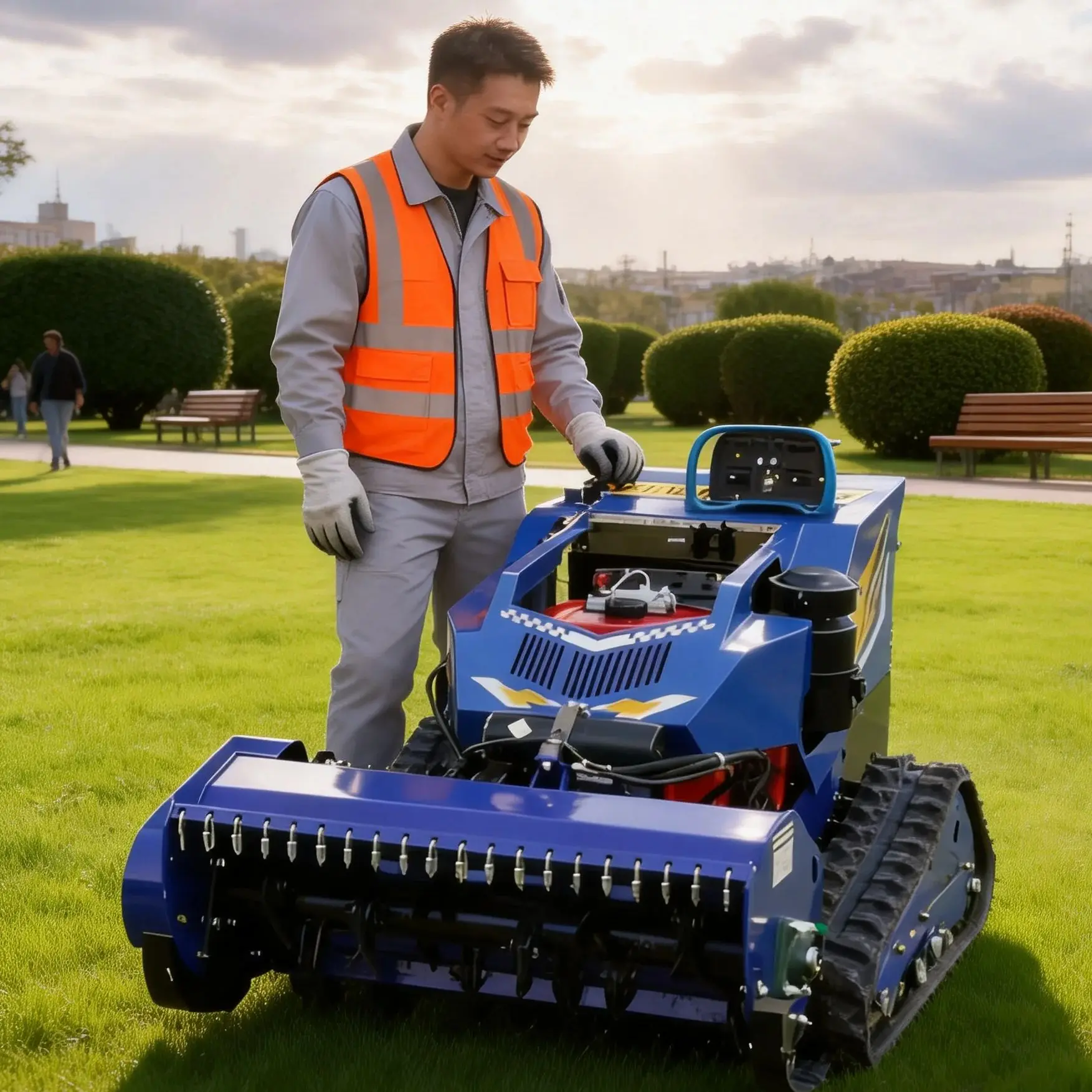 Customized automatic sickle lawn mower with commercial remote control design for efficient lawn maintenance flail mower
Customized automatic sickle lawn mower with commercial remote control design for efficient lawn maintenance flail mower