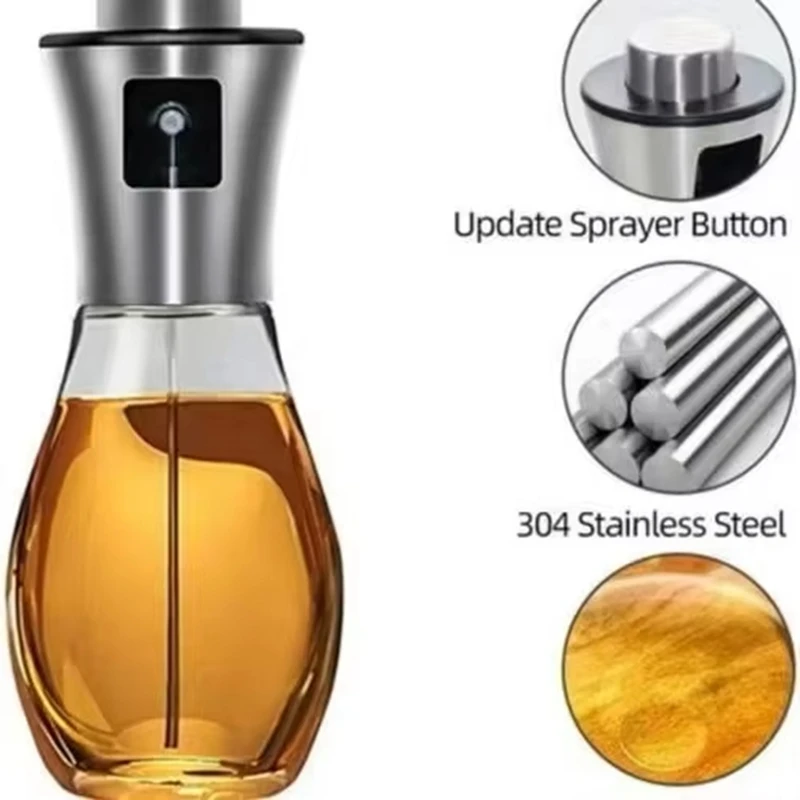304 Spray Bottle Spray Glass Oil Spray Pot Olive Oil Household Barbecue Steak Press Type Fuel Injector Seasoning Kitchen 200ML
304 Spray Bottle Spray Glass Oil Spray Pot Olive Oil Household Barbecue Steak Press Type Fuel Injector Seasoning Kitchen 200ML