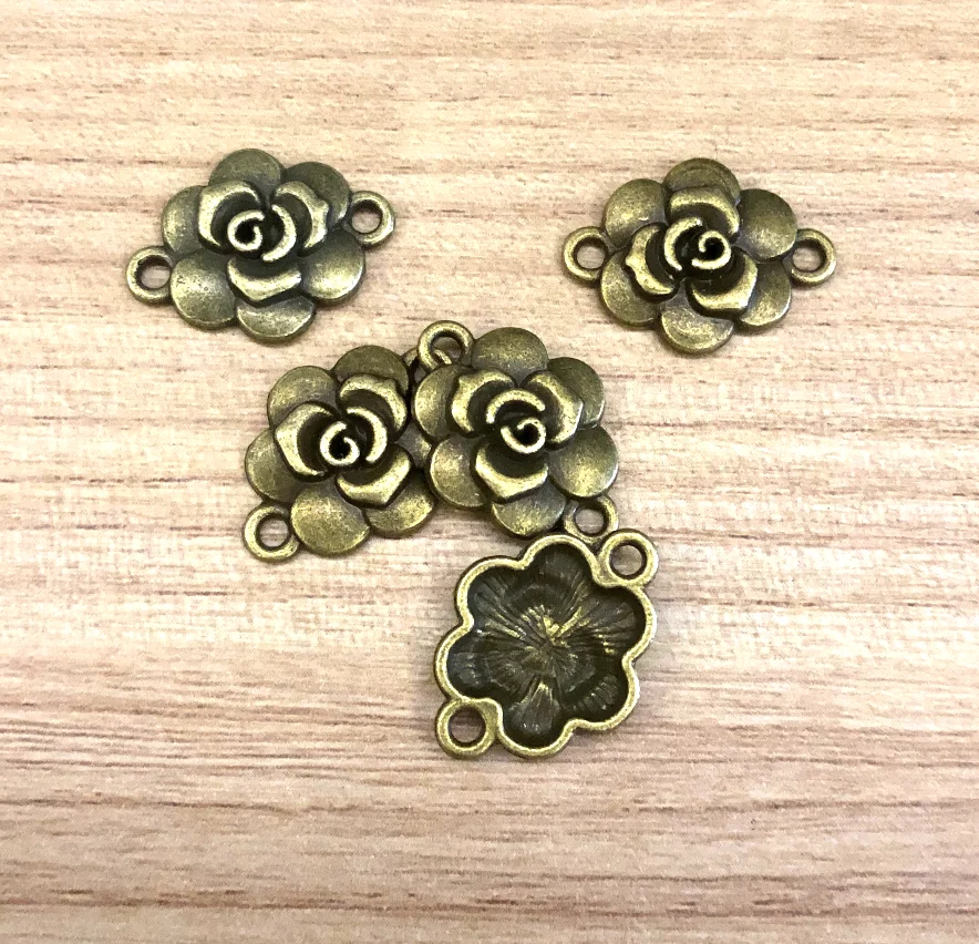 15pcs 19*14mm Alloy metal rose floral connector for handmade accessories HWL2548
15pcs 19*14mm Alloy metal rose floral connector for handmade accessories HWL2548