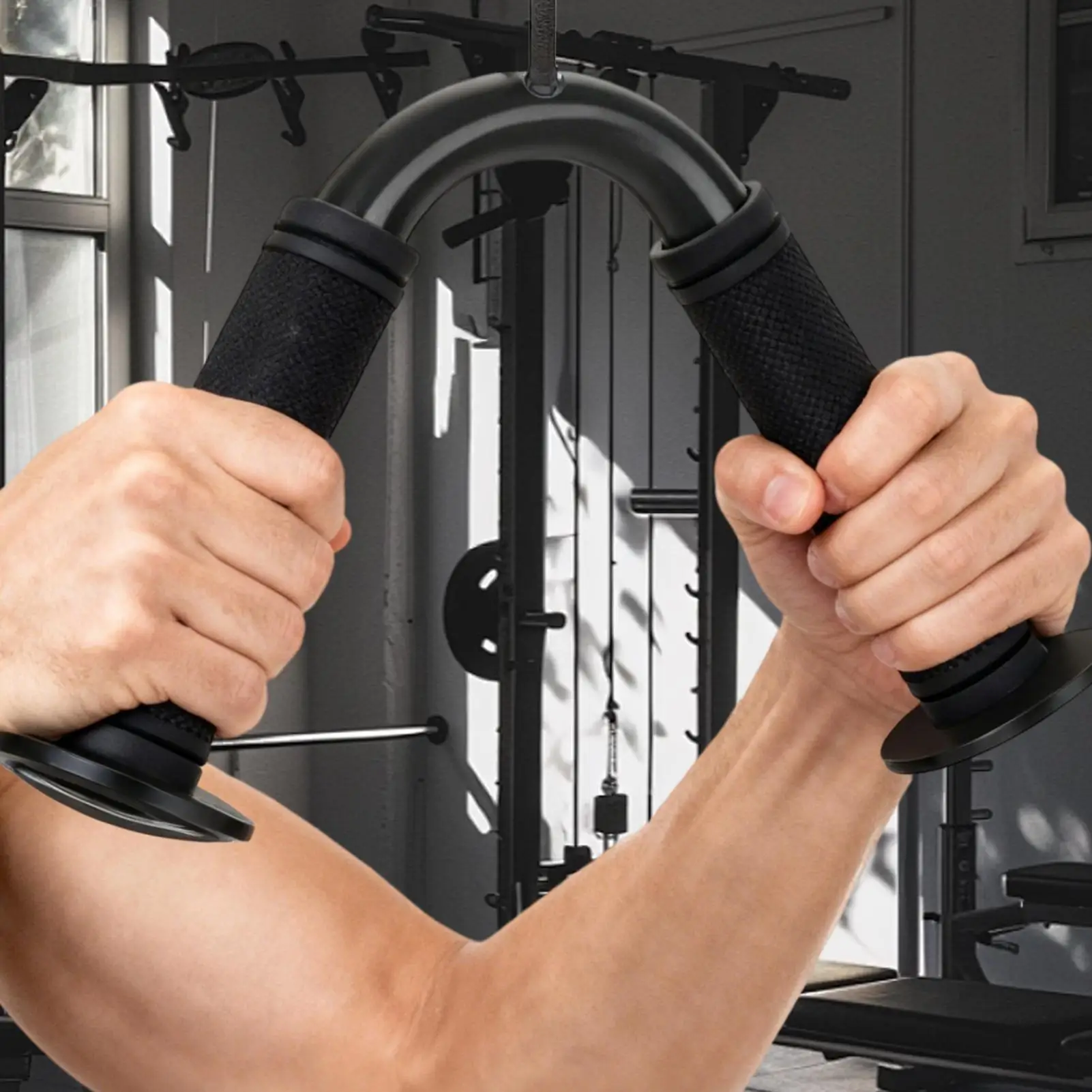 Lat Pulldown Attachments Tricep Exercise V-Shape Grip Non-slip Pulldown Training Bar for Home Garage Doorway Rowing Back
Lat Pulldown Attachments Tricep Exercise V-Shape Grip Non-slip Pulldown Training Bar for Home Garage Doorway Rowing Back