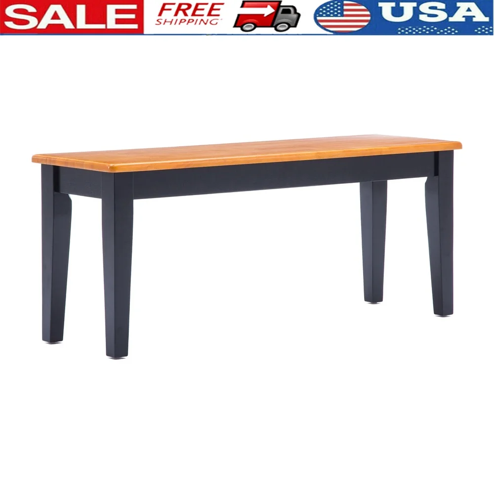 Backless Wood Dining Bench Solid Hardwood Seating Indoor Use Black Oak Finish Sturdy Legs Comfortable Seats 2-3 People
Backless Wood Dining Bench Solid Hardwood Seating Indoor Use Black Oak Finish Sturdy Legs Comfortable Seats 2-3 People