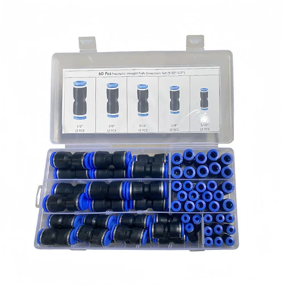 60/80PCS Set of Pneumatic Connectors Quick Push Connector Tube Hose 4/6/8/10/12 Air Pneumatic Parts Connector Connector Accessor
60/80PCS Set of Pneumatic Connectors Quick Push Connector Tube Hose 4/6/8/10/12 Air Pneumatic Parts Connector Connector Accessor